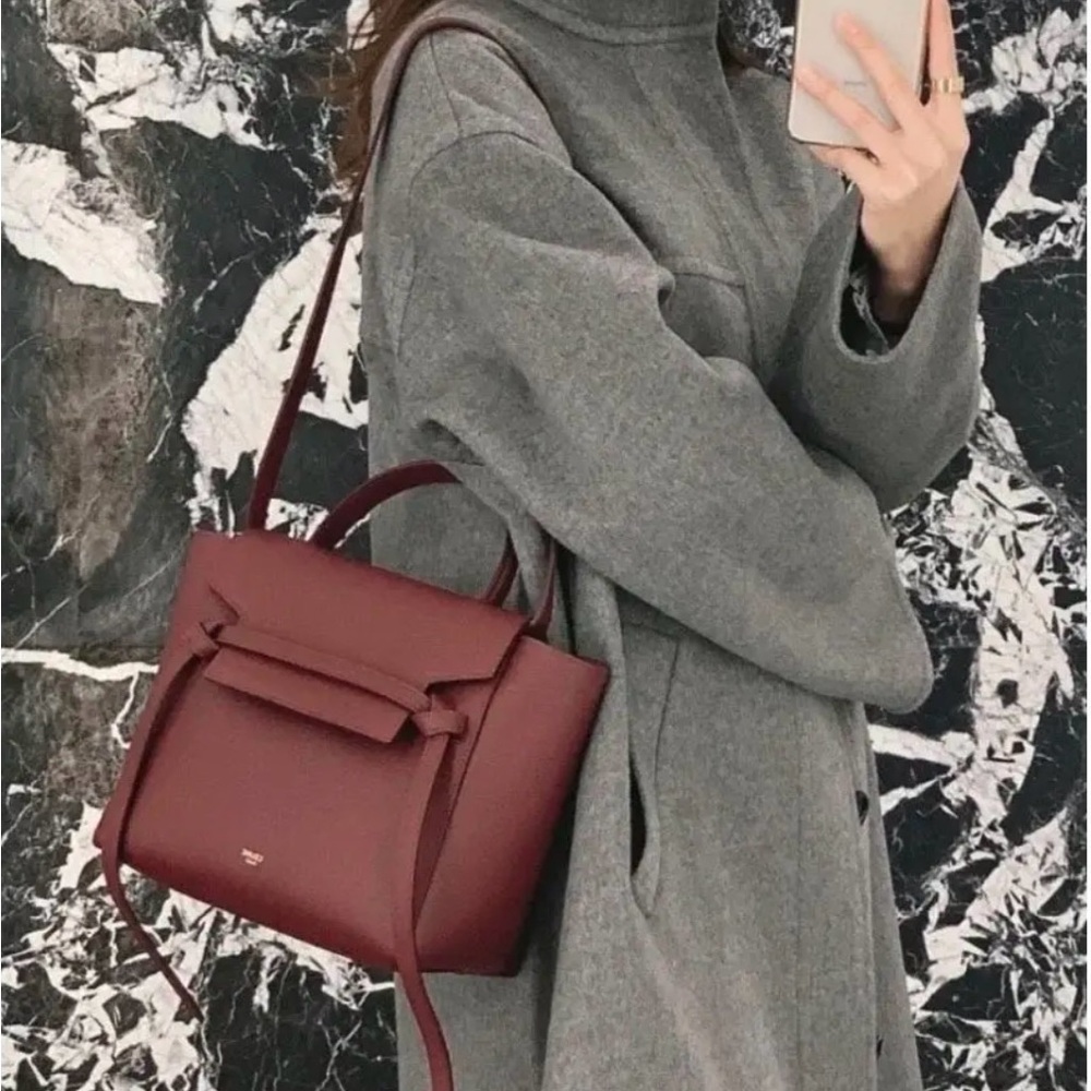 Authentic Celine Grained Calf Skin Mini Belt Tote… - image 1